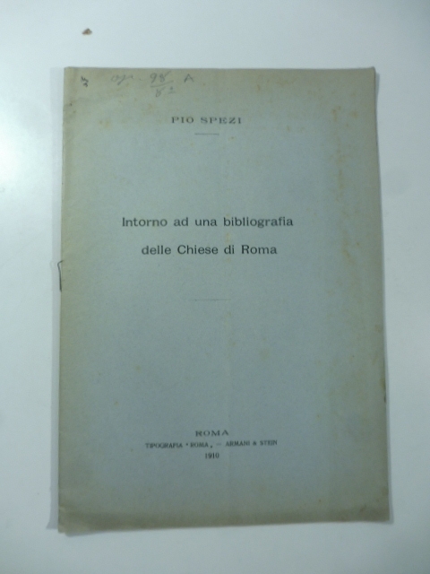 Intorno ad una bibliografia delle Chiese di Roma